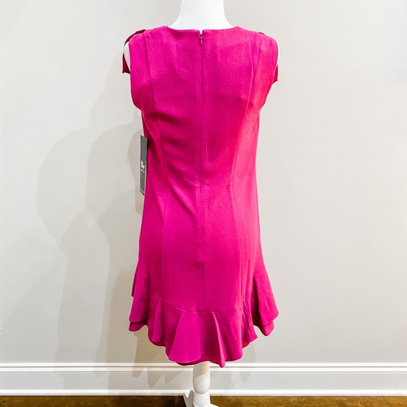 Be By Chetta B Fuchsia Layered Midi Dress - Picture 4 of 6